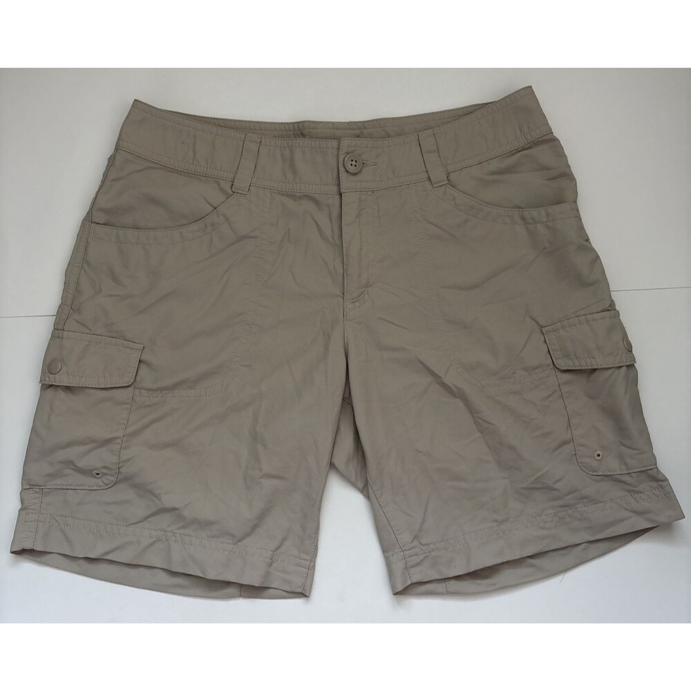 Columbia Shorts Omni Wick Cargo Khaki Nylon Mesh Athletic Hiking Fishing Sz 10